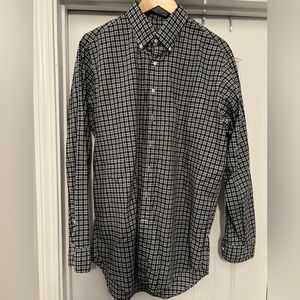 EUC Sid Mashburn long sleeve button down blue/green check Large